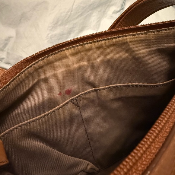 Fossil Brown Leather Crossbody Bag - Picture 8 of 10